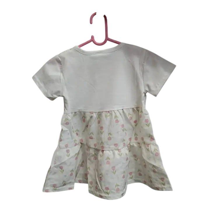 Frock Dress - Color: white pink