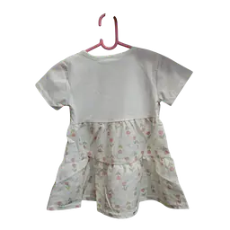 Frock Dress - Color: white pink