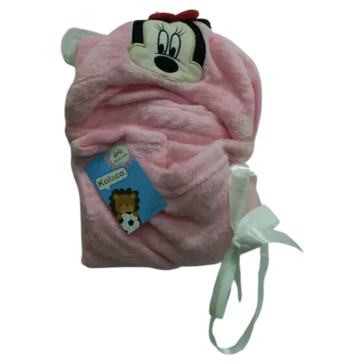 Baby Blanket or Soft Hooded Towel. - Color: light pink
