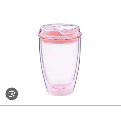 Double Layer Glass Tumbler Pink primary image