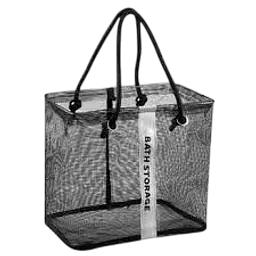 Portable Quick-Dry Mesh Shower Caddy & Bath Storage Tote - Color: black
