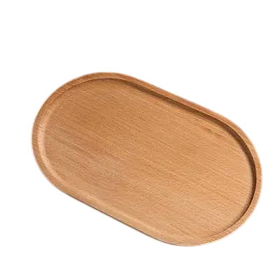 Oval Natural Solid Wood Serving Tray & Decorative Platter primary image