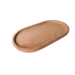 Oval Natural Solid Wood Serving Tray & Decorative Platter - Master