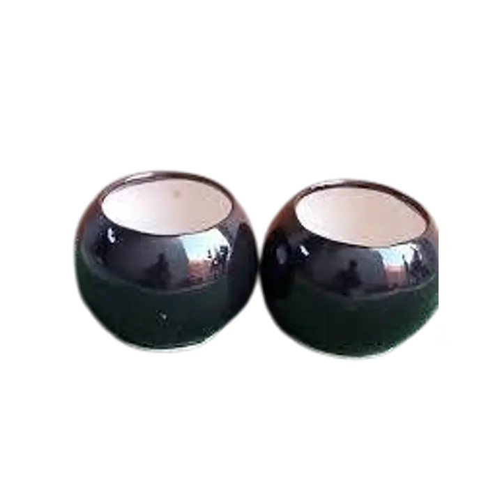 Premium Glossy Black Round Ceramic Bowl Pot / Planter - Master