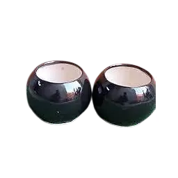 Premium Glossy Black Round Ceramic Bowl Pot / Planter - Master
