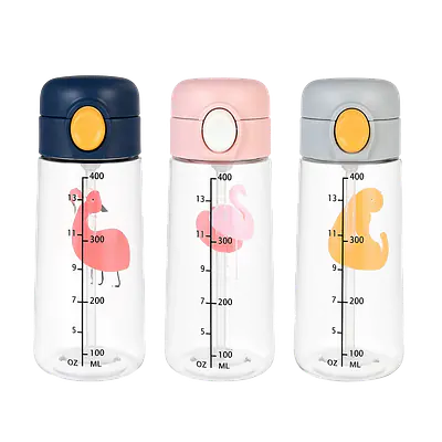 400ml Cartoon Animal Kids Water Bottle primary image