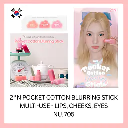 2aN Pocket Cotton Blurring Stick - Name: 01 Baby Peach