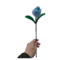 Sky Blue Velvet Tulip Flower - Master