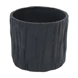Tree Bark Planter / Flower Pot - Color: black