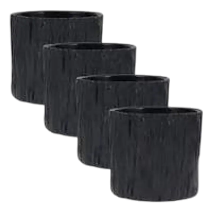 Tree Bark Planter / Flower Pot - Color: black