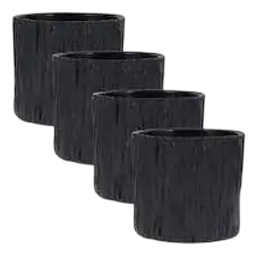 Tree Bark Planter / Flower Pot - Color: black