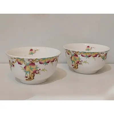 White Bowl w/ Rose Flower primary image