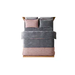 Cozy Plaid Duvet Set / Bedding set (Bedsheet, Pillow Covers, Blanket Cover) - Master