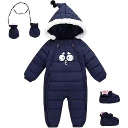 Infant Hooded Snowsuit with Mittens and Shoes - Master
