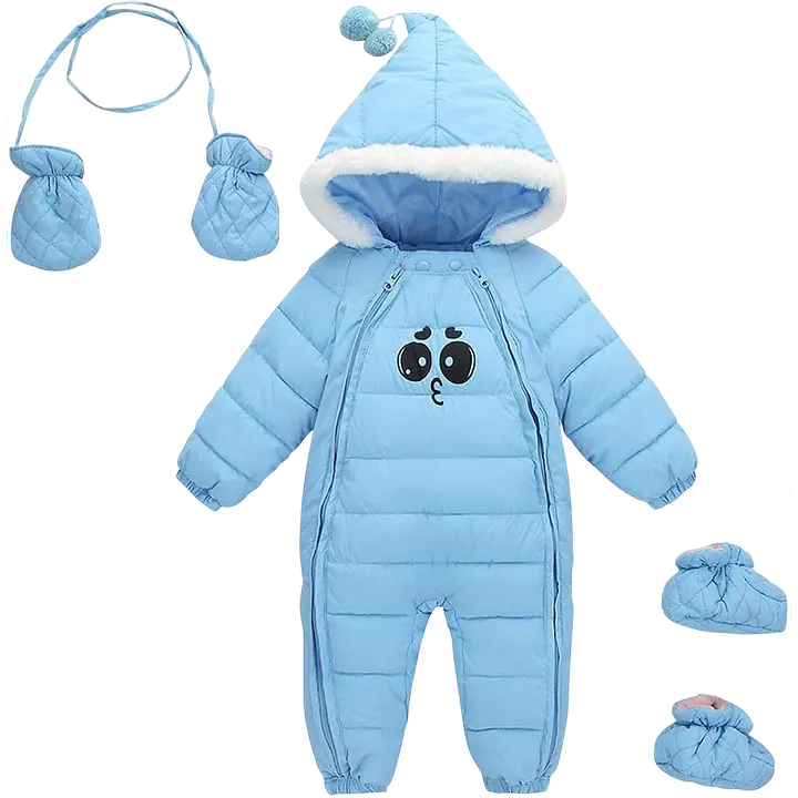 Infant Hooded Snowsuit with Mittens and Shoes - Master