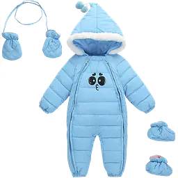 Infant Hooded Snowsuit with Mittens and Shoes - Master