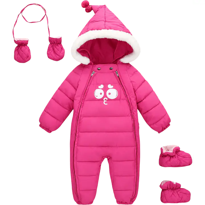Infant Hooded Snowsuit with Mittens and Shoes - Master