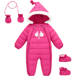 Infant Hooded Snowsuit with Mittens and Shoes - Master