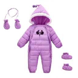Infant Hooded Snowsuit with Mittens and Shoes - Master