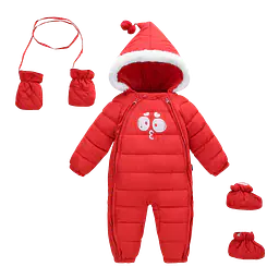 Infant Hooded Snowsuit with Mittens and Shoes - Master