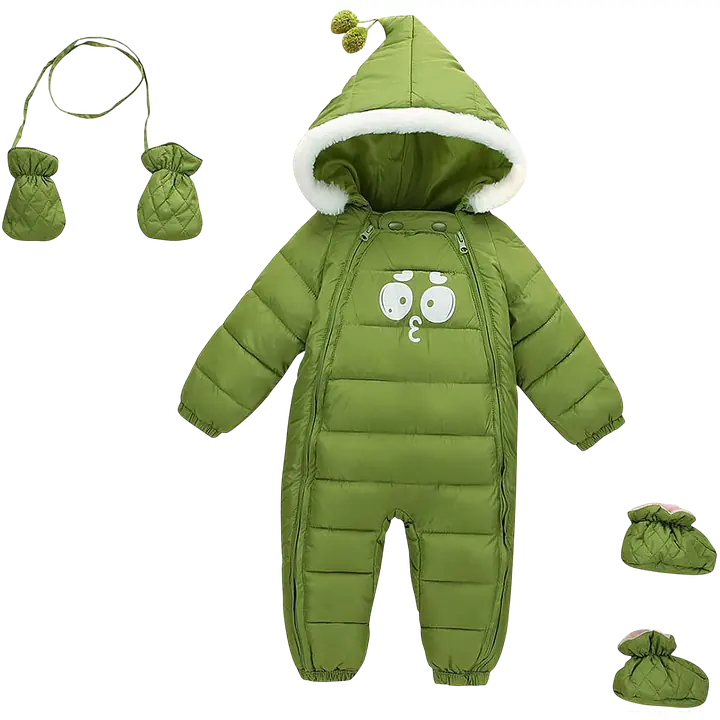 Infant Hooded Snowsuit with Mittens and Shoes - Master