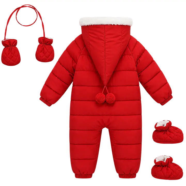 Infant Hooded Snowsuit with Mittens and Shoes - Master