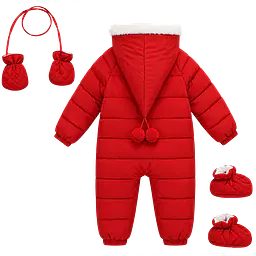 Infant Hooded Snowsuit with Mittens and Shoes - Master