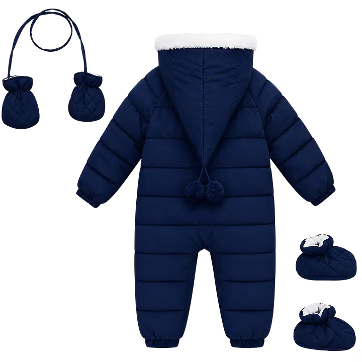 Infant Hooded Snowsuit with Mittens and Shoes - Master