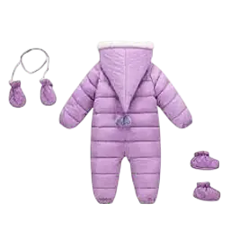 Infant Hooded Snowsuit with Mittens and Shoes - Master