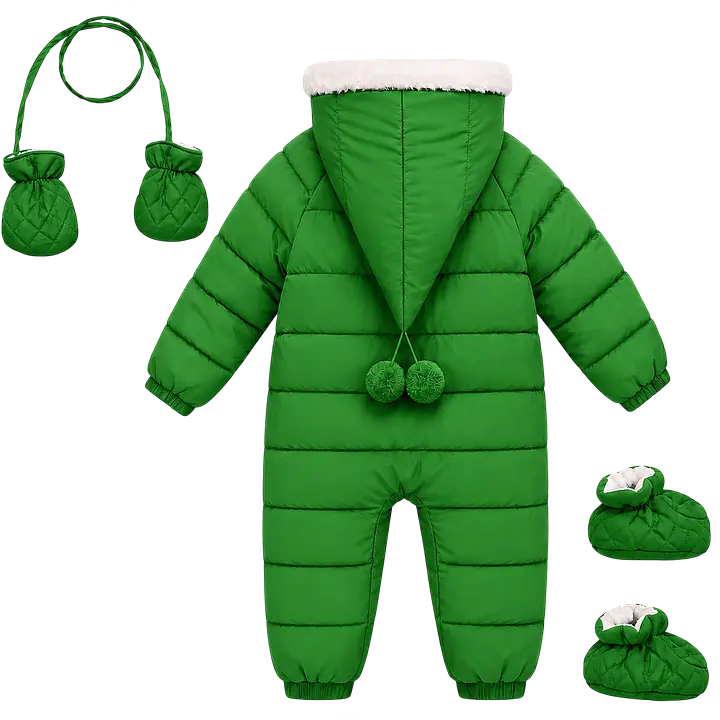 Infant Hooded Snowsuit with Mittens and Shoes - Master