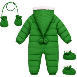 Infant Hooded Snowsuit with Mittens and Shoes - Master