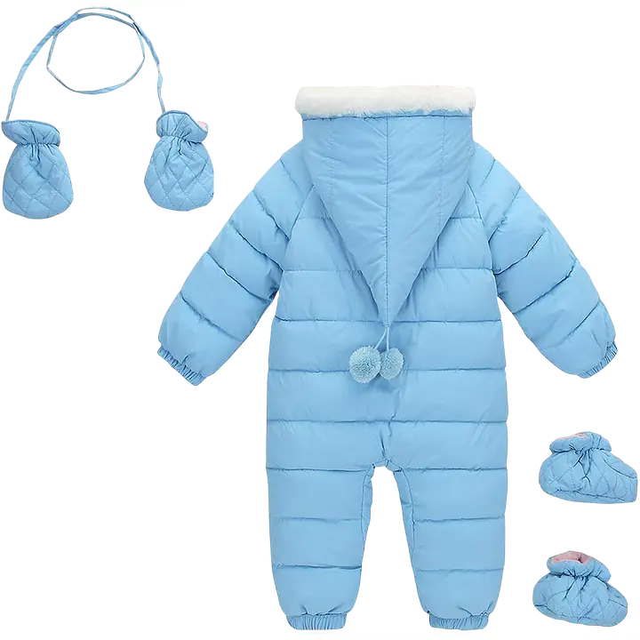 Infant Hooded Snowsuit with Mittens and Shoes - Master