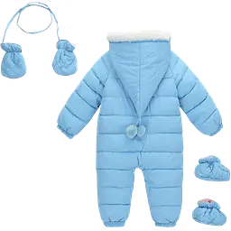 Infant Hooded Snowsuit with Mittens and Shoes - Master