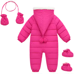 Infant Hooded Snowsuit with Mittens and Shoes - Master