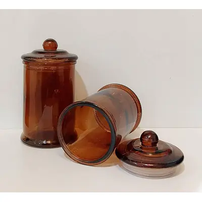 Glass Jar Amber 350ml primary image
