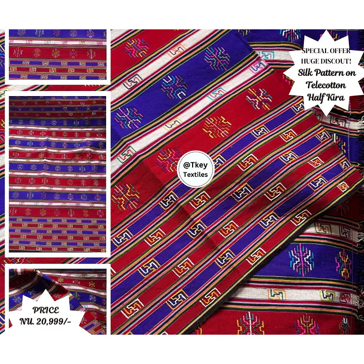 Half Kira - Silk Pattern on Telecotton. Traditional Design and color combination - Master