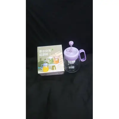 Glass water cup Purple primary image