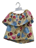 Toddler Girl's Off-The-Shoulder Top With Shorts (Set)