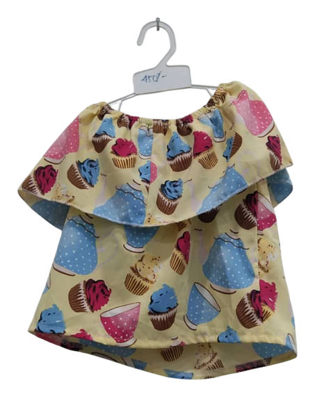 Toddler Girl's Off-The-Shoulder Top With Shorts (Set)