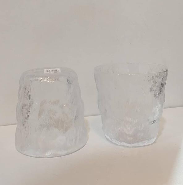 Short Glass Crinkled Design