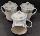 Ceramic Teacup Lid Sliver Border