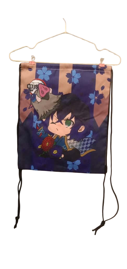 Inosuke Hashibira Chibi Drawstring Bag