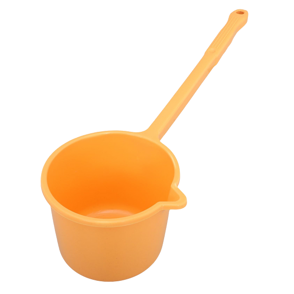 Long-handled plastic water scoop