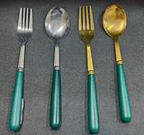 Green Cutlery Set