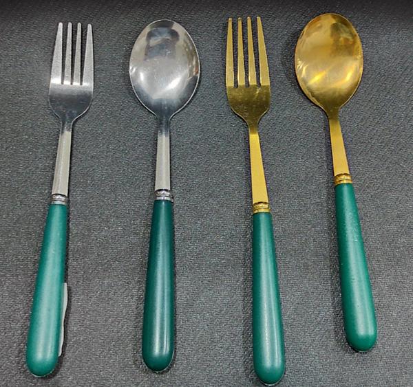 Green Cutlery Set