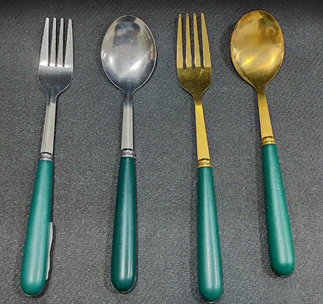 Green Cutlery Set