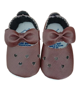 Heart Bow Soft Sole Baby Moccasins