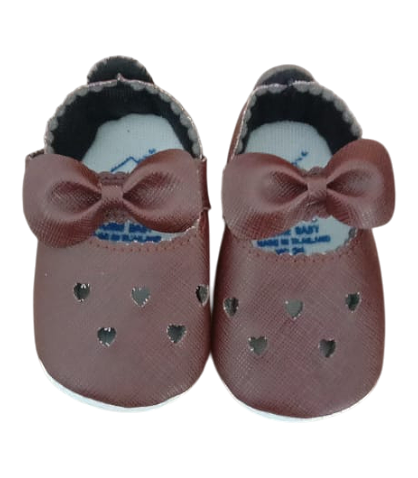Heart Bow Soft Sole Baby Moccasins
