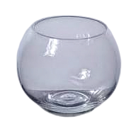Clear Glass Bubble Bowl Vase