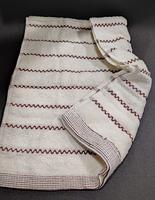 Hand Towel White Brown Waves